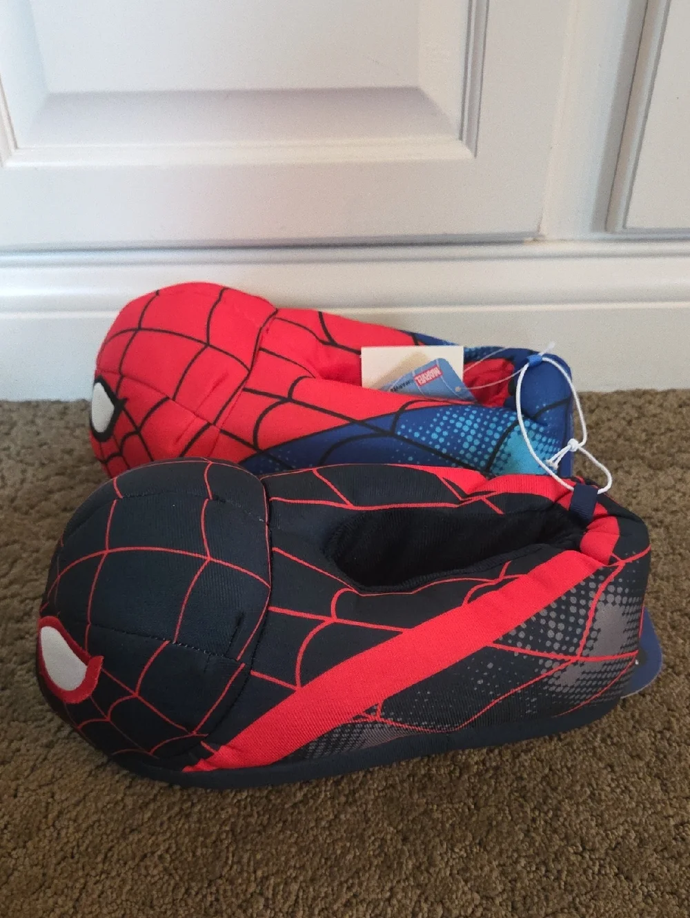 Boys Girls Marvel SPIDER-MAN & Miles Morales Slippers Size 11/12 2/3 4/5 NWT